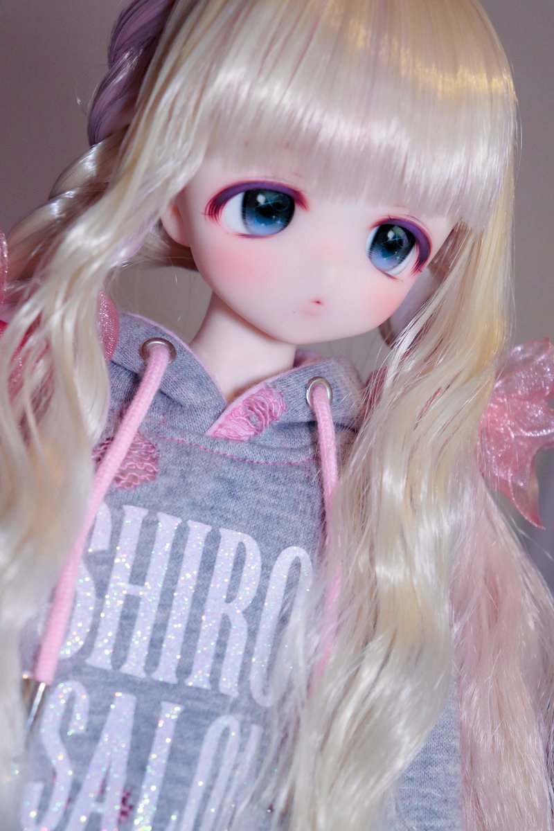 Omstar0139's tweet photo. ギャルっぽくてかわいい～🥰
似合うと思ってたんだよぉ🥺

 #うぱっこ #みさんとウィッグ https://t.co/UFQvHTKPDC
