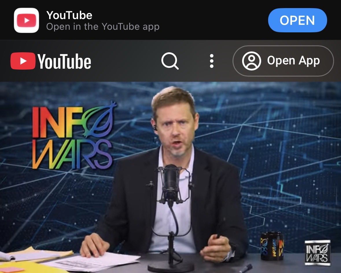 rexjonesnewz's tweet photo. Well at least “Infowars” is back on @YouTube! 

I hope one day we get societal justice on this whole issue and it gets revealed to be the information operation that it is.

This was never about money, this is a guaranteed loss leader and horrible product. But it’s theirs now 👹 https://t.co/J7iFkA3Fr2