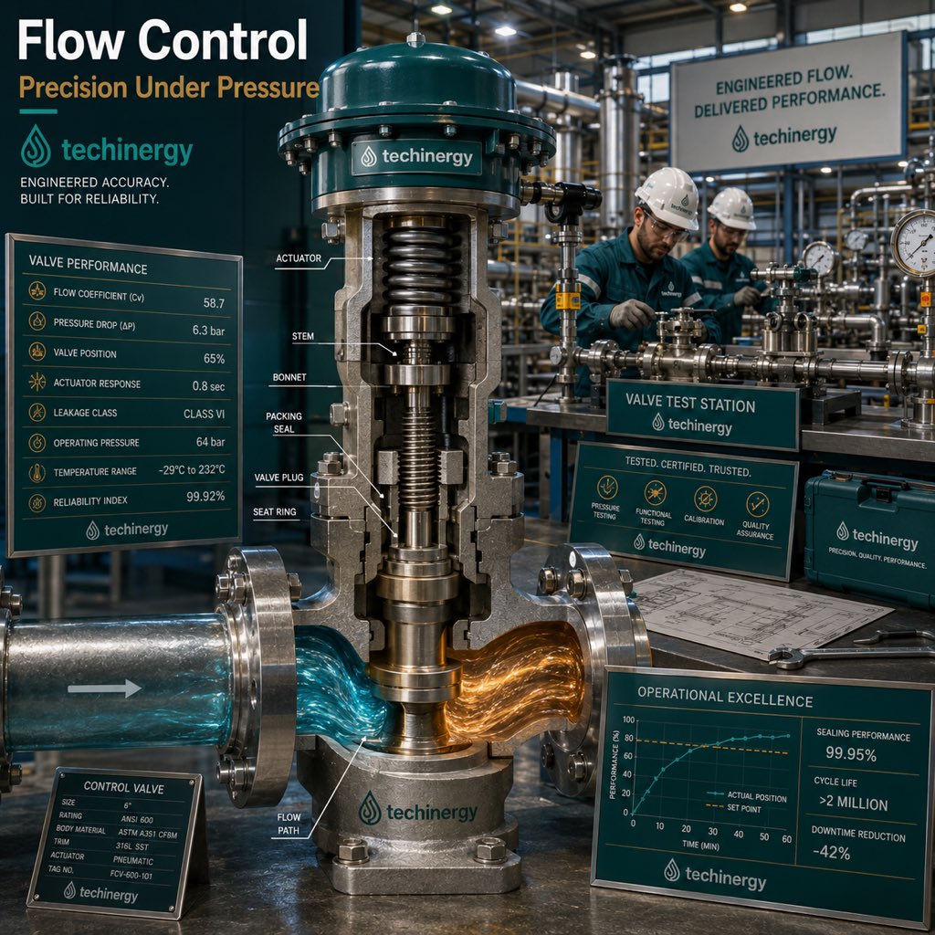 techinergy's tweet photo. Every reliable industrial process depends on precise flow control.
Modern valve engineering improves safety, pressure management, and operational performance.
techinergy
Excellence Driving The Future.
#techinergy #ValveEngineering #FlowControl #IndustrialValves #ProcessEngineering #ProcessSafety #Engineering #Technology #Innovation #OilAndGas #Industry #Manufacturing #Infrastructure #Reliability #Performance #PressureControl #Operations #Maintenance #Future #Global #Development #IndustrialEquipment #Safety #Business #Energy #India #ProcessControl #EngineeringExcellence #Industrial #Valves