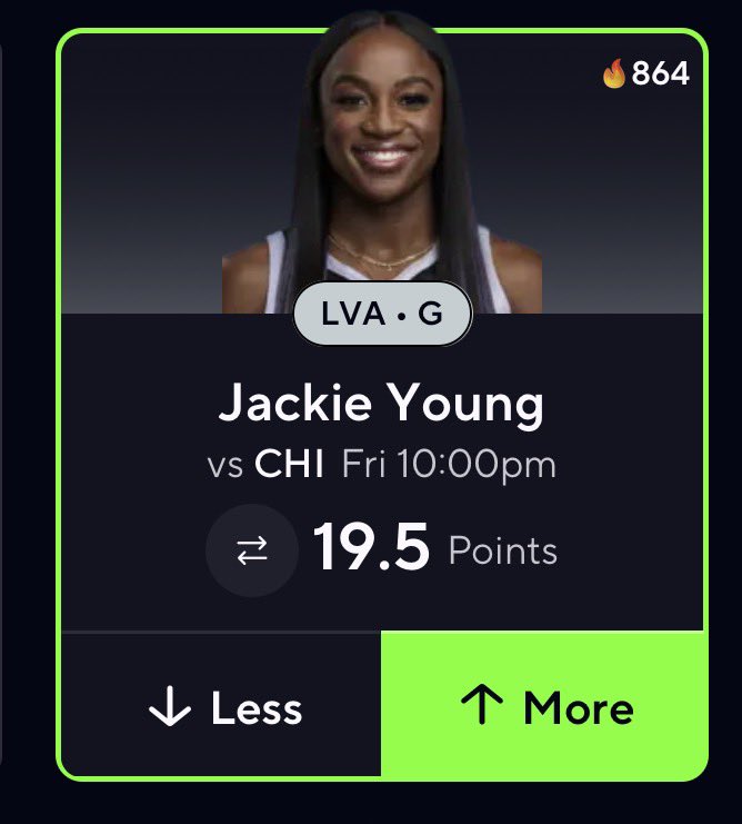 FastmoneyVault's tweet photo. WNBA POD
Jackie Young Over 19.5 Points
#prizepick #Gambling𝕏 https://t.co/fW80PREgwp
