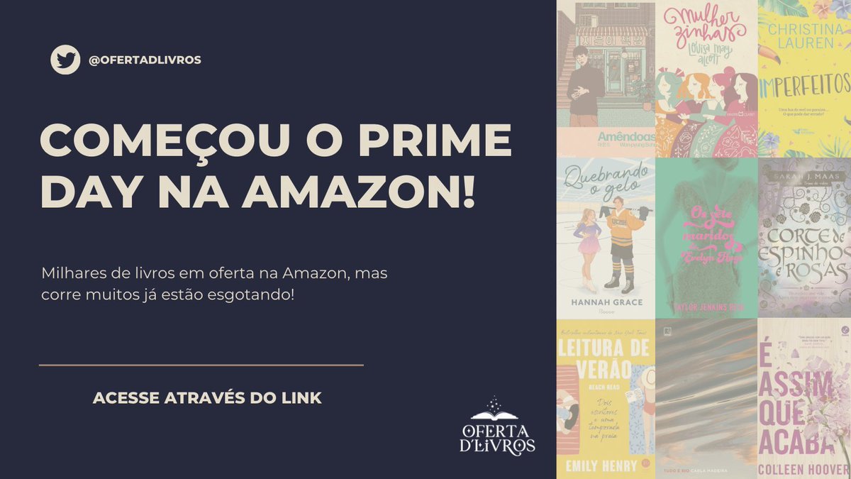 ofertadlivros's tweet photo. 🚨 TERCEIRO DIA DE PRIME DAY! 

Milhares de livros estão em oferta, mas corre que as melhores esgotam rápido!

https://t.co/voIUigd4Db
https://t.co/voIUigd4Db

📚 Confira todas as ofertas do evento:
https://t.co/9rvE8Fh6pm https://t.co/p4wS0zHTEd