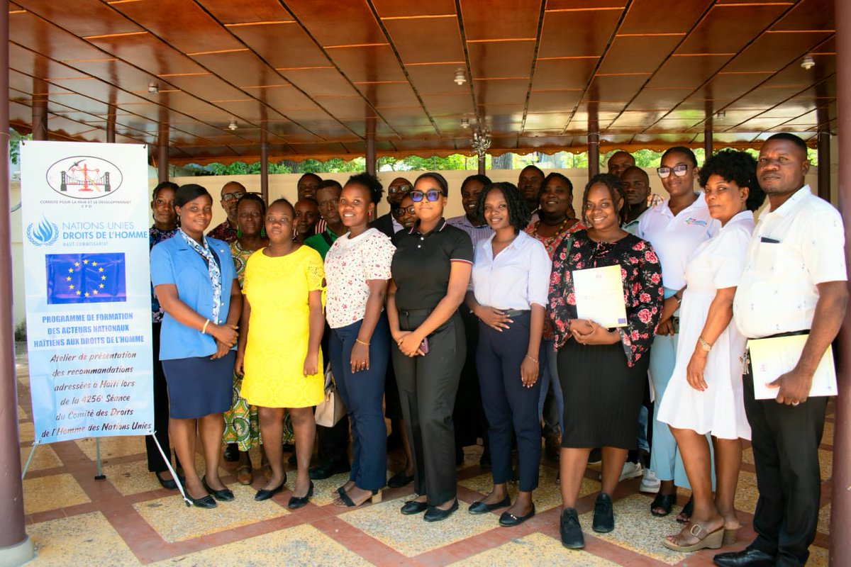 CombiteD's tweet photo. Les organisations de la société civile du Nord ont été sensibilisées aux recommandations adressées à Haïti par le comité des droits de l’homme de l’ONU en 2025,afin de renforcer leur rôle dans le suivi et la mise en œuvre des engagements. Grâce au soutien de @UNHumanRights https://t.co/nr4d6bcQ4q