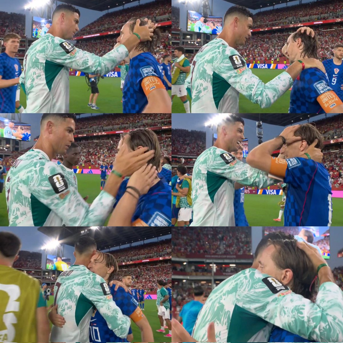 arahankhan68's tweet photo. They conquered Europe together.
The end of an era, but a bond that lasts forever. 💔⚪
The hardest image a Real Madrid fan will look at today.The joy of victory for CR7, the heartbreak of defeat for Modrić, but above all unbreakable brotherhood.

#FIFAWorldCup #portugal #croatia https://t.co/QyzG80TTN7