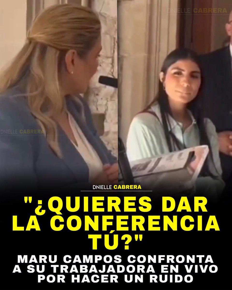 DnielleCabrera's tweet photo. 🚨 “QUIERES DAR LA CONFERENCIA TÚ?”

En plena conferencia en vivo, la gobernadora de la CIA Maru Campos regañó a una de sus trabajadoras por hacer un ruido y la confrontó “¿Quieres dar la conferencia de prensa tú?” Si así es frente a cámaras no me imagino sin ellas 🫪 https://t.co/o8U4glhYoR