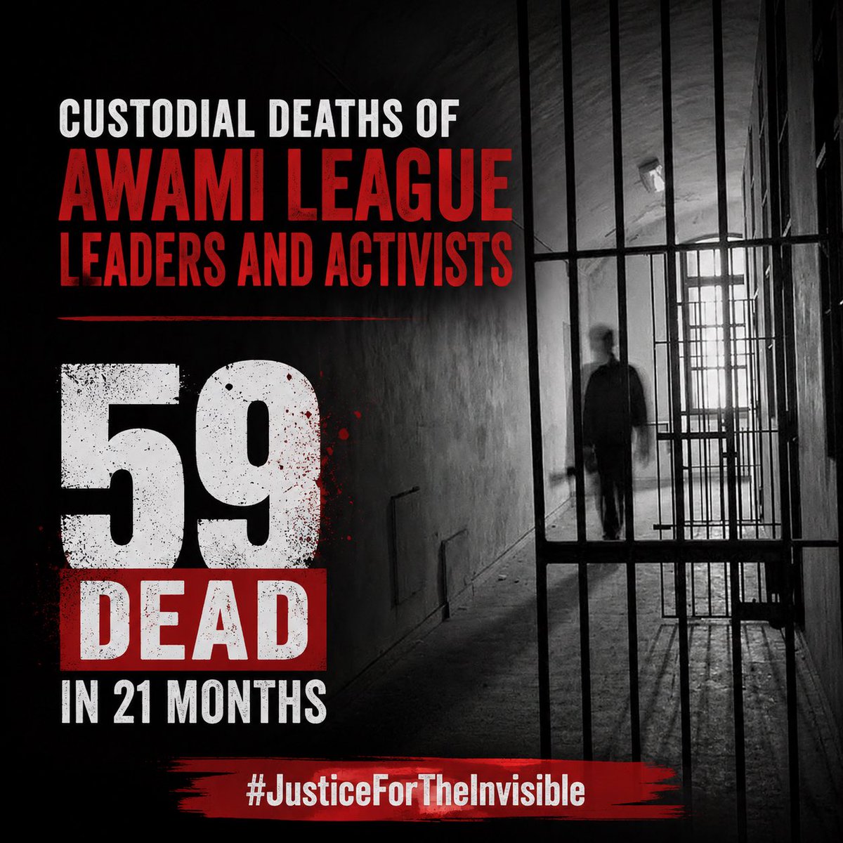 bdwatch2024's tweet photo. 59 Custodial Deaths of Awami League Leaders and Activists in 21 Months 

Between September 2024 and June 2026, a total of 59 leaders and activists of the #AwamiLeague and its affiliated organisations reportedly died while in the custody of law enforcement agencies and/or prisons.

List: https://t.co/DD7InokJ6J

To date, not a single reported custodial death has been subjected to an independent, prompt, impartial, and effective investigation.

Custodial deaths of opposition activists have emerged as one of the most serious #humanrights concerns in #Bangladesh.  The reported deaths raise grave questions regarding the treatment of detainees, the conditions of detention, access to medical care, and the accountability of state authorities.

According to family members in many of these cases, the deaths were preceded by custodial torture, other forms of ill-treatment, or the denial of timely and adequate medical treatment. 

Several families have further alleged that they have been unable to register criminal complaints due to a lack of cooperation from the police and other authorities.

In numerous cases, authorities have reportedly attributed the deaths to sudden "heart attacks" or natural causes, while post-mortem examinations have allegedly been delayed, omitted, or conducted without the confidence of the families. 

Such practices undermine public confidence and risk compromising crucial evidence.

The absence of credible investigations not only deprives victims' families of truth and justice but also contributes to a climate of #impunity in which similar abuses may continue unchecked.

Bangladesh is under a clear legal obligation to investigate every custodial death.

As a State Party to the International Covenant on Civil and Political Rights (ICCPR), Bangladesh is required to protect the right to life (Article 6) and to ensure that allegations of arbitrary deprivation of life are investigated effectively. 

The UN Human Rights Committee has consistently held that where an individual dies in state custody, authorities must conduct investigations that are prompt, independent, impartial, transparent, and capable of leading to accountability where wrongdoing is established.

Bangladesh is also a State Party to the Convention against Torture (CAT), which requires authorities to conduct prompt and impartial investigations whenever there are reasonable grounds to believe that torture or other prohibited ill-treatment has occurred. 

Allegations by family members of custodial torture or denial of medical treatment therefore trigger an obligation to investigate, irrespective of whether a formal complaint has been filed.

Furthermore, the Minnesota Protocol on the Investigation of Potentially Unlawful Death (2016), the internationally recognised standard for investigating suspicious deaths, provides that every death occurring in state custody is presumed to warrant an effective, independent investigation because the state exercises complete control over the life and wellbeing of detainees. 

Authorities are expected to preserve evidence, conduct independent forensic examinations, ensure transparency, and facilitate meaningful participation by the deceased's family.

Justice for victims requires more than official explanations. Every custodial death must be independently investigated, those responsible held accountable where evidence establishes criminal liability, and victims' families provided access to truth, justice, and effective remedies.

…

#JusticeForTheInvisible #BangladeshCrisis @amnestysasia @AgnesCallamard @omctorg @meeganguly @PearsonElaine @StateDRL @justiceinfonet @S_Asian_Rights @HannahEP @ESandersFCDO @AFP @CIVICUSalliance @BonaveroIHR @forum_asia @HRF @UN_SPExperts @DoughtyStIntl @volker_turk @UN_HRC @omctorg @FreefromTorture @TheDavidBergman @cnni @MujMash @CharlieCamp6ell