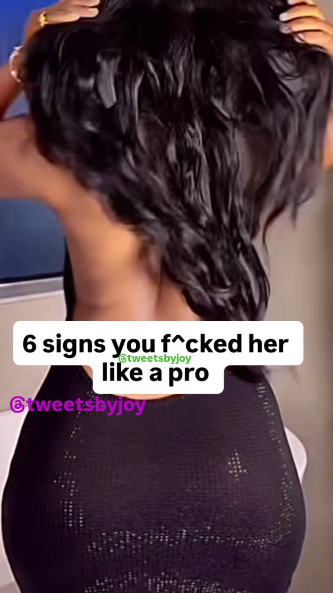 tweetsbyJoy's tweet photo. 6 signs you fvcked her like a pro

A Thread 🧵 https://t.co/LATyB4RcbN