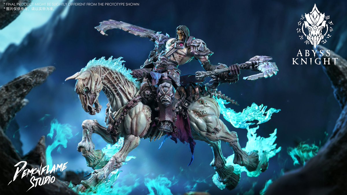 UniverseChew's tweet photo. Devil Fire Studio Cosertoys AD-007 1/12 Darksiders Abyssal Knight (Apocalypse Ver.)

DESPAIR CYAN STEED（Horse）：
https://t.co/aXARROQ8rO

ABYSS KNIGHT ：
https://t.co/BjJoGmQIY7

ABYSS KNIGHT APOCALYPSE &amp; DESPAIR CYAN STEED SET OF 2：
https://t.co/X9WRWaRGEQ https://t.co/BvR9T1zF1Y