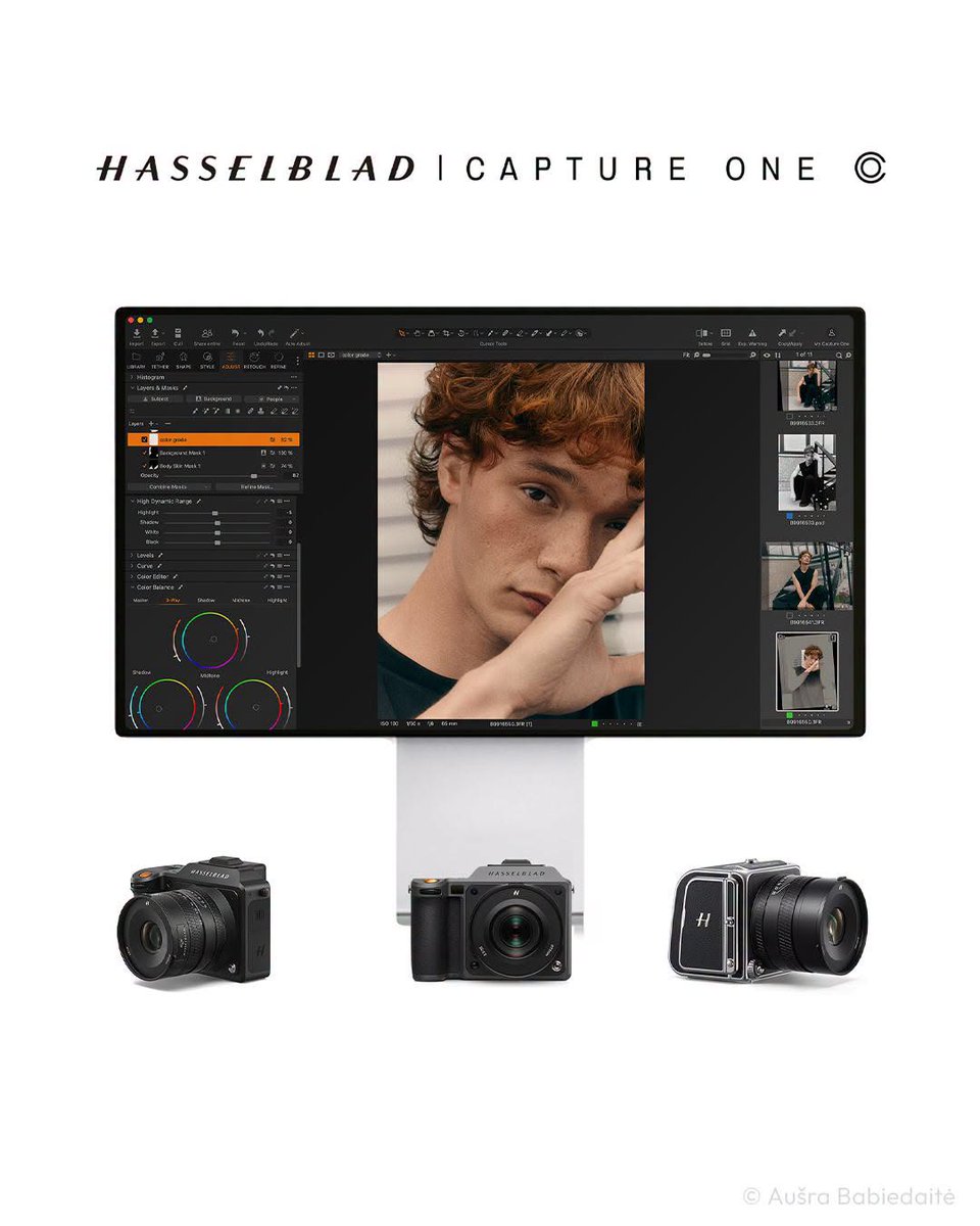 SHOOTING_MAG's tweet photo. Capture Oneがハッセルブラッド製カメラのRAWデータをサポート開始。

・X2D II 100C、X2D 100C、907X &amp; CFV 100CをネイティブRAW対応。
・Capture Oneの編集ツールキットがすべて利用可。

註：
テザー撮影は2026年後半対応（予定）です。
https://t.co/ERBpkbA8Ce https://t.co/YQhGekqepA