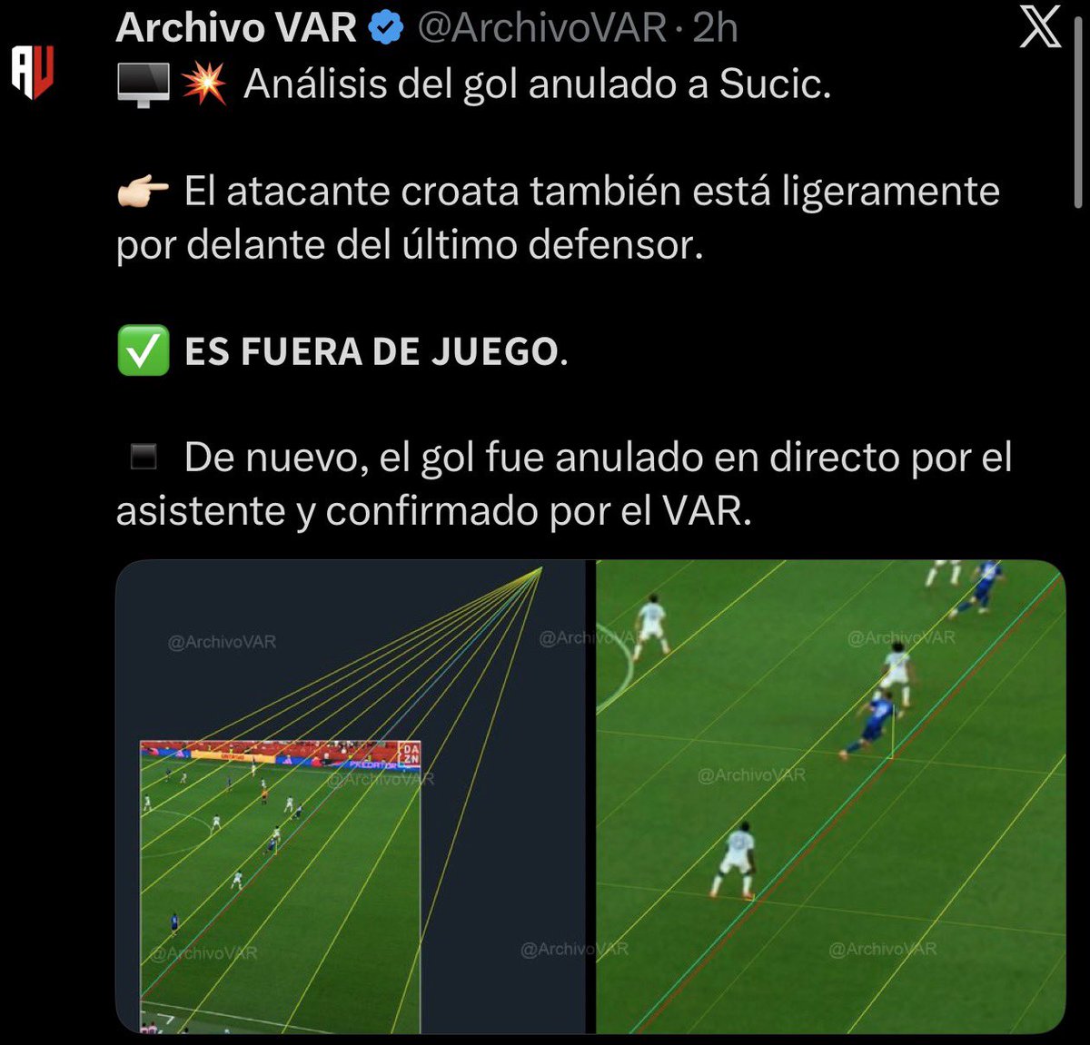 arielipillo's tweet photo. 🚨 Confirmado: @ArchivoVAR zanja, todo tipo de polémicas y supuestos robos, con las acciones de:

✅ fuera de juego de Cristiano
✅ fuera de Croacia
✅ penal a favor de Portugal
✅ fuera de Croacia en el gol a última hora después de agregar 10 minutos en el minuto 13

https://t.co/v01uzTRRAR