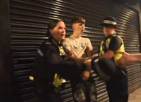 __0HOUR1_'s tweet photo. Only in the United Kingdom can a couple of Muslims assault you, and two stupid white bitches will cuff you for it. https://t.co/LnD2Xb6wCE