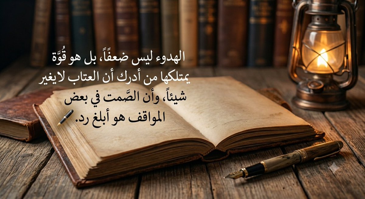 AAlftyh6660o's tweet photo. بصيرة الحكماء
ميزانُ الفكرِ الرصين.
نغوصُ في أعماقِ الحكمةِ التاريخيةِ لنستخلصَ منها دروساً تُ��ابهُ بها الحاضر. هنا حيثُ يلتقي جلالُ الكلمةِ بصلابةِ الموقف.
الوعيُ هو السلاحُ الأبقى. https://t.co/gILwNdpZne