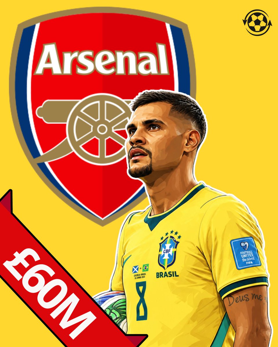 DeadlineDayLive's tweet photo. 🚨 Arsenal remain determined to sign Bruno Guimarães this summer.

The Gunners believe a deal worth around £60M is still achievable, even after Newcastle's £100M sale of Sandro Tonali. 

Arsenal are now preparing a formal bid for the Brazilian midfielder.

(Source: @TheSun) https://t.co/lyD6NRBAvX