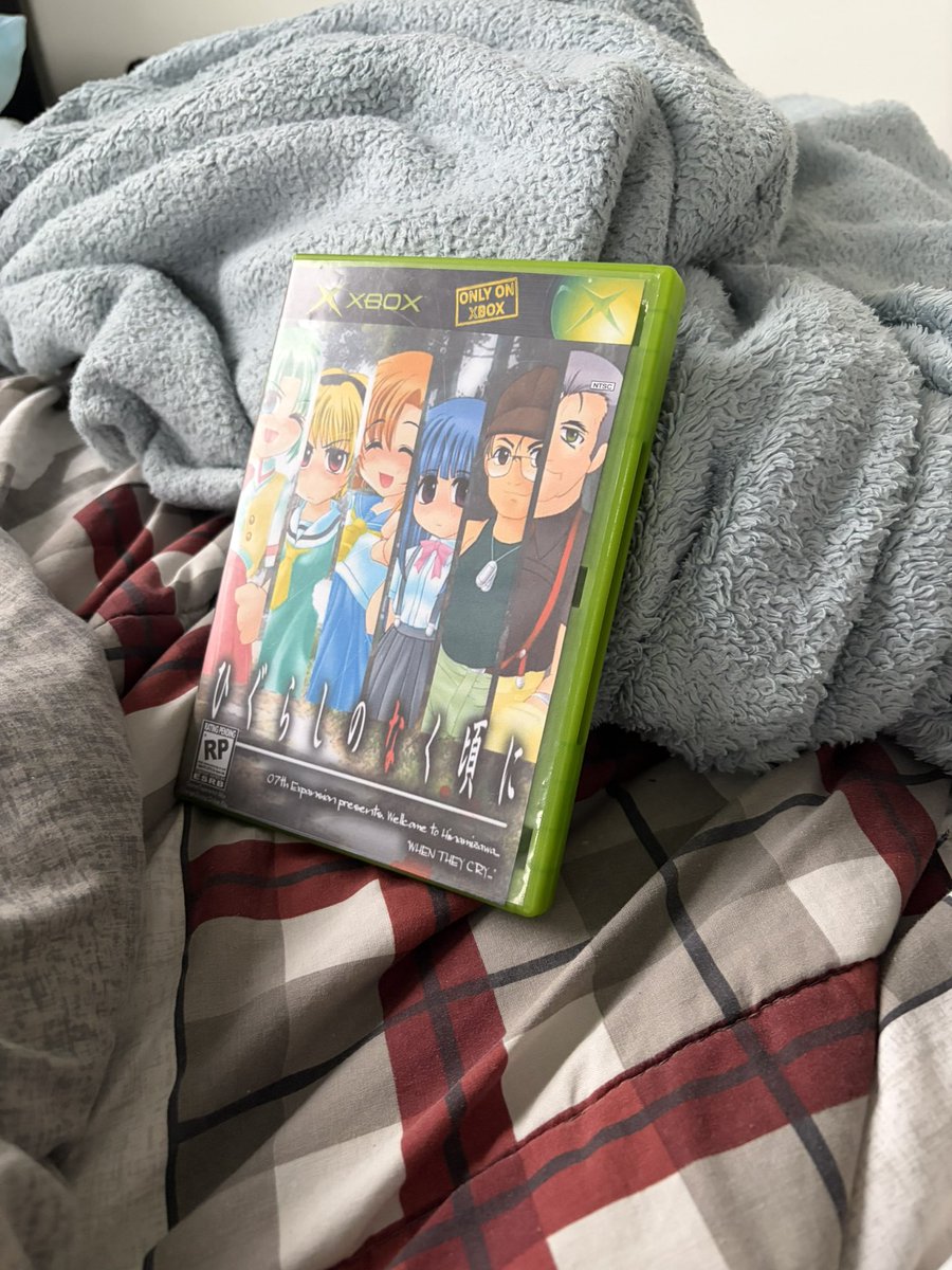 IvoryState's tweet photo. Finally obtained my holy grail as a collector: copy of Higurashi which was marketed to retailers when Xbox was trying to expand their asian market. They included a multiplayer pvp mode based on Fusion Frenzy and an open world segment where you need to look for clues. https://t.co/HL0Z4OA9YR