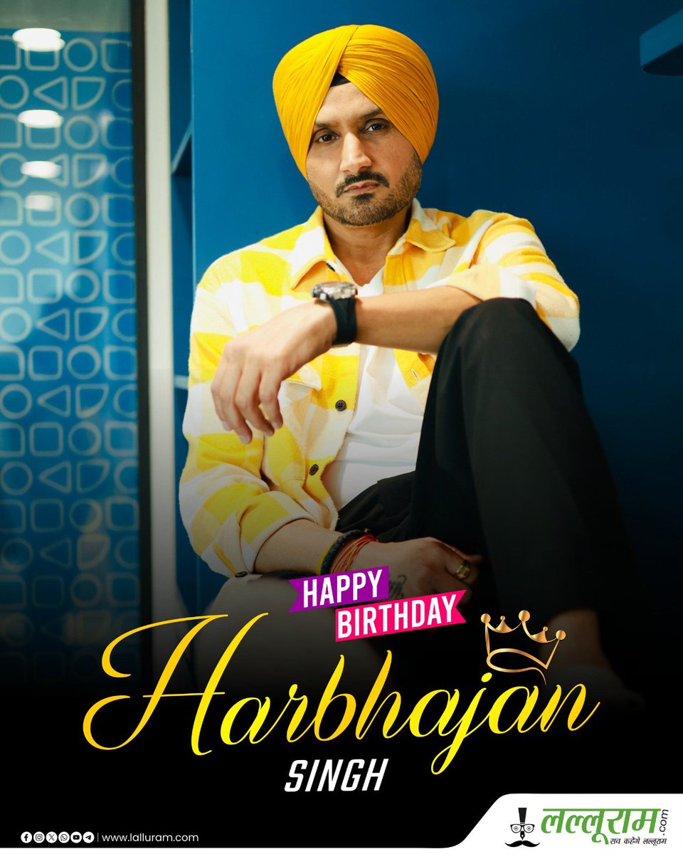 lalluram_news's tweet photo. #harbhajansingh #happybirthday #birthdaywishes #formercricketer #lallurmanews https://t.co/9Y8p66KwKE