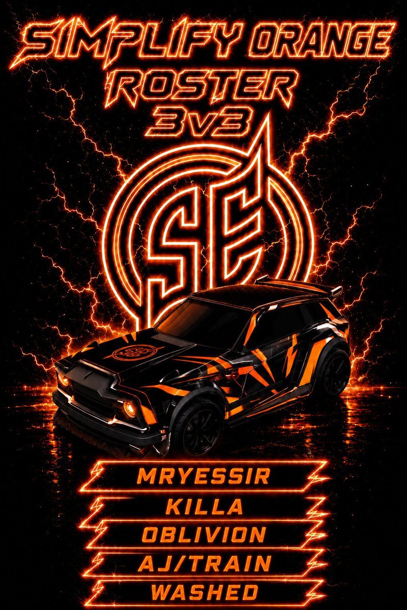 SimplifyEsport's tweet photo. We have finally locked in our 5th team! Simplify Orange!! They will also be competing in @theRIVALRYgg this season! 🟧⬛️
#keepitsimple https://t.co/y8FGT8LC0e