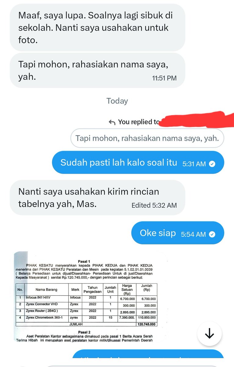 kafiradikalis's tweet photo. ...Nih salah 1 akun yg DM gw soal harga SEPERANGKAT chromebook.

Seterang benderang ini praktik korupsi chromebook.

Para penyepong-pemuja-bigot Nadiem+Ibam ada yg berani bahas beginian?

Kagak ada.

Mereka cuma bela buta Nadiem tanpa argumen, tapi modal sentimen doank... (``,) https://t.co/1aKXk3syZm