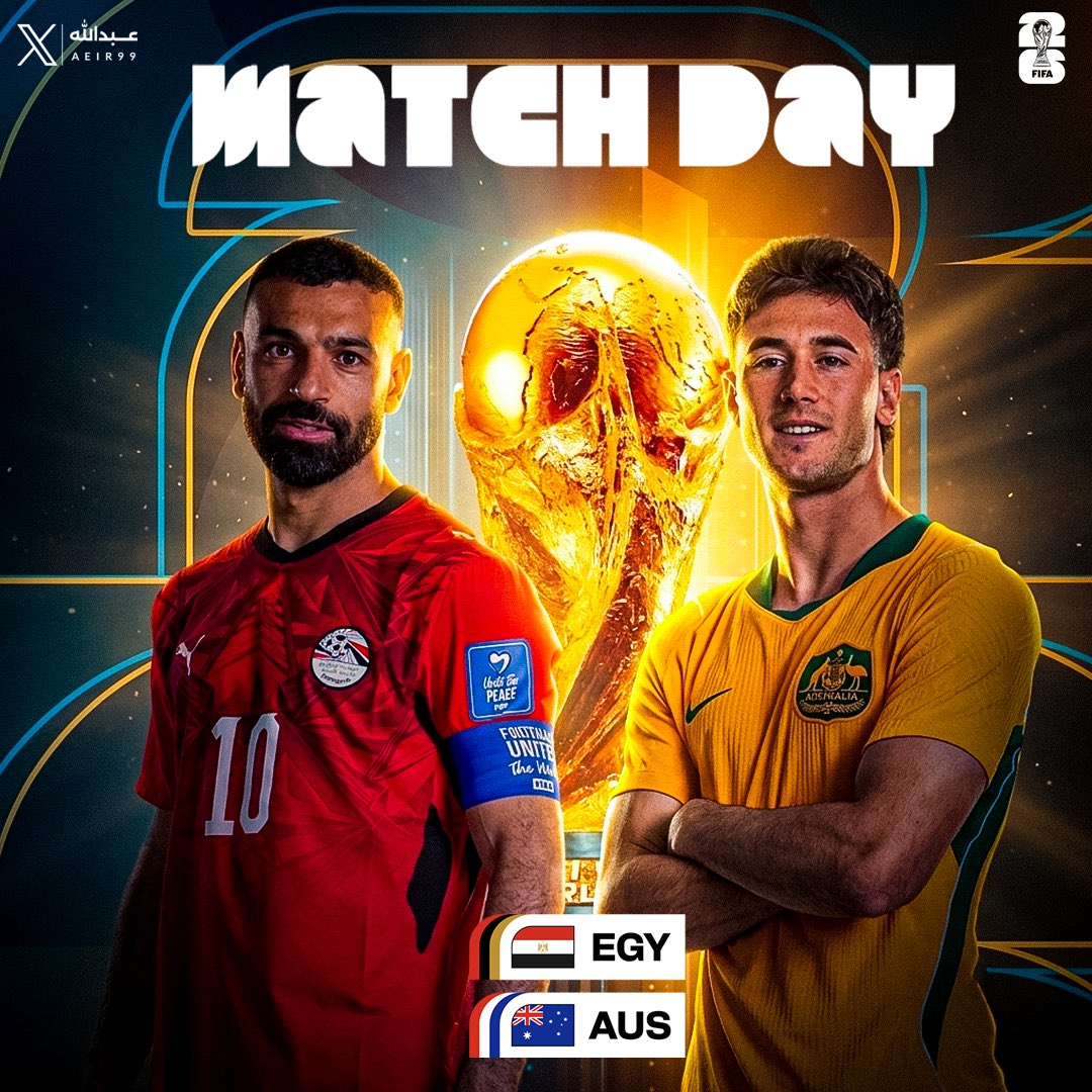 aeir99's tweet photo. 🚨🚨🚨🚨🚨🚨🚨🚨🚨🚨🚨🚨🚨🚨🚨🚨

يـوم المباراة .. يوم الحسم!!!

🇪🇬 مــصــر x اسـتـرالـيــا 🇦🇺

🏆 كاس العالم — دور الـ32

⏰ 9:00 مساءً بتوقيت مكة

🏟️اسـتـاد دالاس 

🎙️علي محمد علي

— الفائز سيواجه الارجنتين او الراس الاخضر 🇦🇷🇨🇻 https://t.co/54IUwk908W