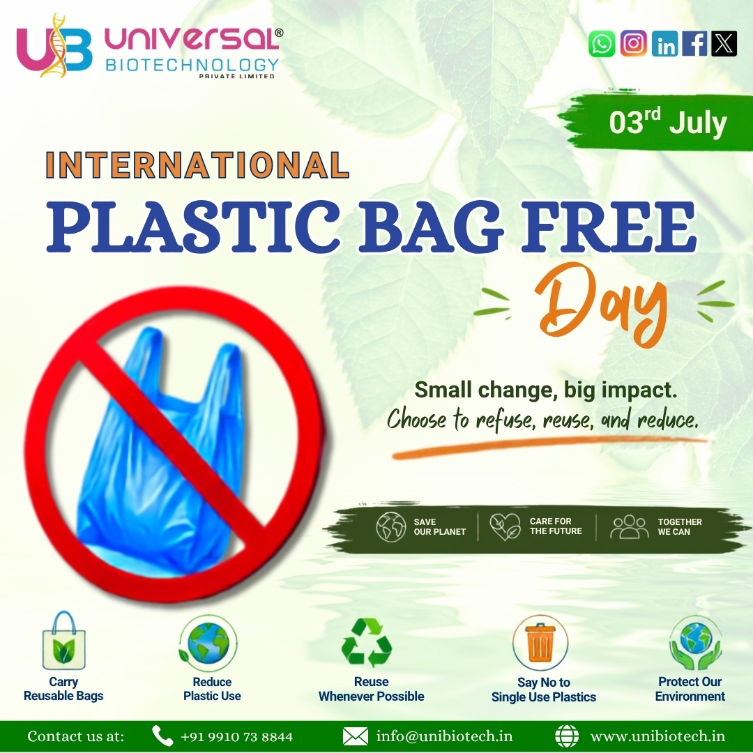 unibiotech's tweet photo. 🌍𝗜𝗻𝘁𝗲𝗿𝗻𝗮𝘁𝗶𝗼𝗻𝗮𝗹 𝗣𝗹𝗮𝘀𝘁𝗶𝗰 𝗕𝗮𝗴 𝗙𝗿𝗲𝗲 𝗗𝗮𝘆🧬♻️ 

At 𝗨𝗻𝗶𝘃𝗲𝗿𝘀𝗮𝗹 𝗕𝗶𝗼𝘁𝗲𝗰𝗵𝗻𝗼𝗹𝗼𝗴𝘆, we believe that small sustainable choices create a healthier future.🌱🔬 

🚫🛍️ Say no to plastic bags. Say yes to innovation and sustainability. https://t.co/BXN43iy5ew