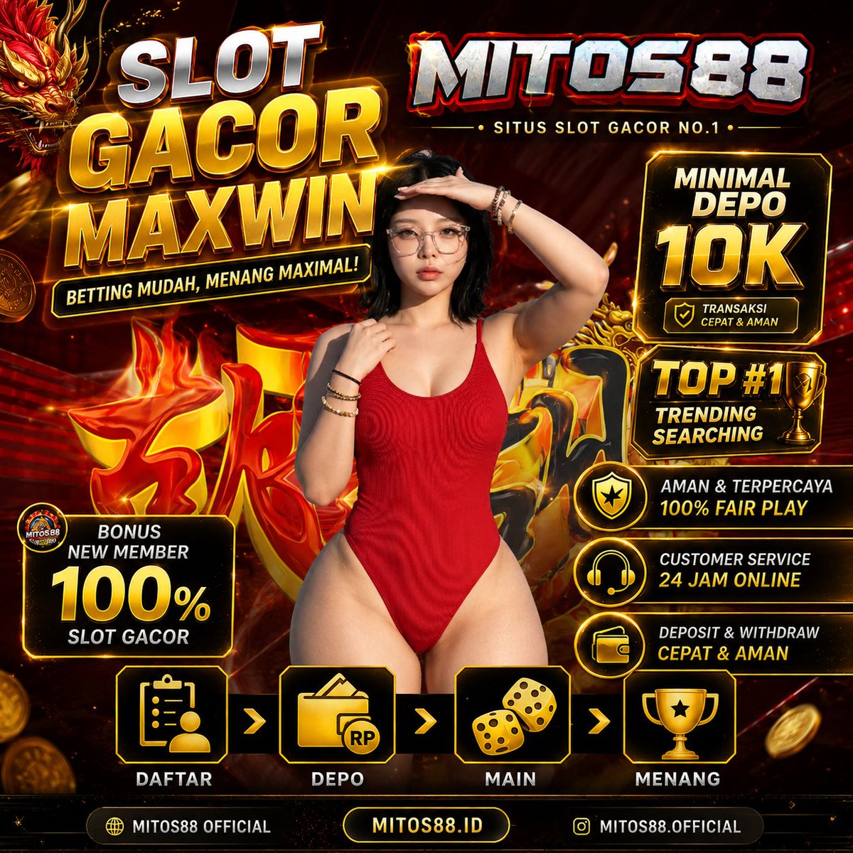 Mitos88_game's tweet photo. Mitos88 : Situs Slot Gacor No.1 Trending Top 1 Betting Mudah Menang Maximal 
fairplay - aman &amp; terpercaya - transaksi kilat
 #mitos88 #mitos88slot #slot #slotgacor #infoslotgacor #slotgacorhariini #slotmaxwin #infoslotgacor #rekomendasigameviral #ReelsIndonesia #KontenViral #4u https://t.co/EZ0SWkGiJI