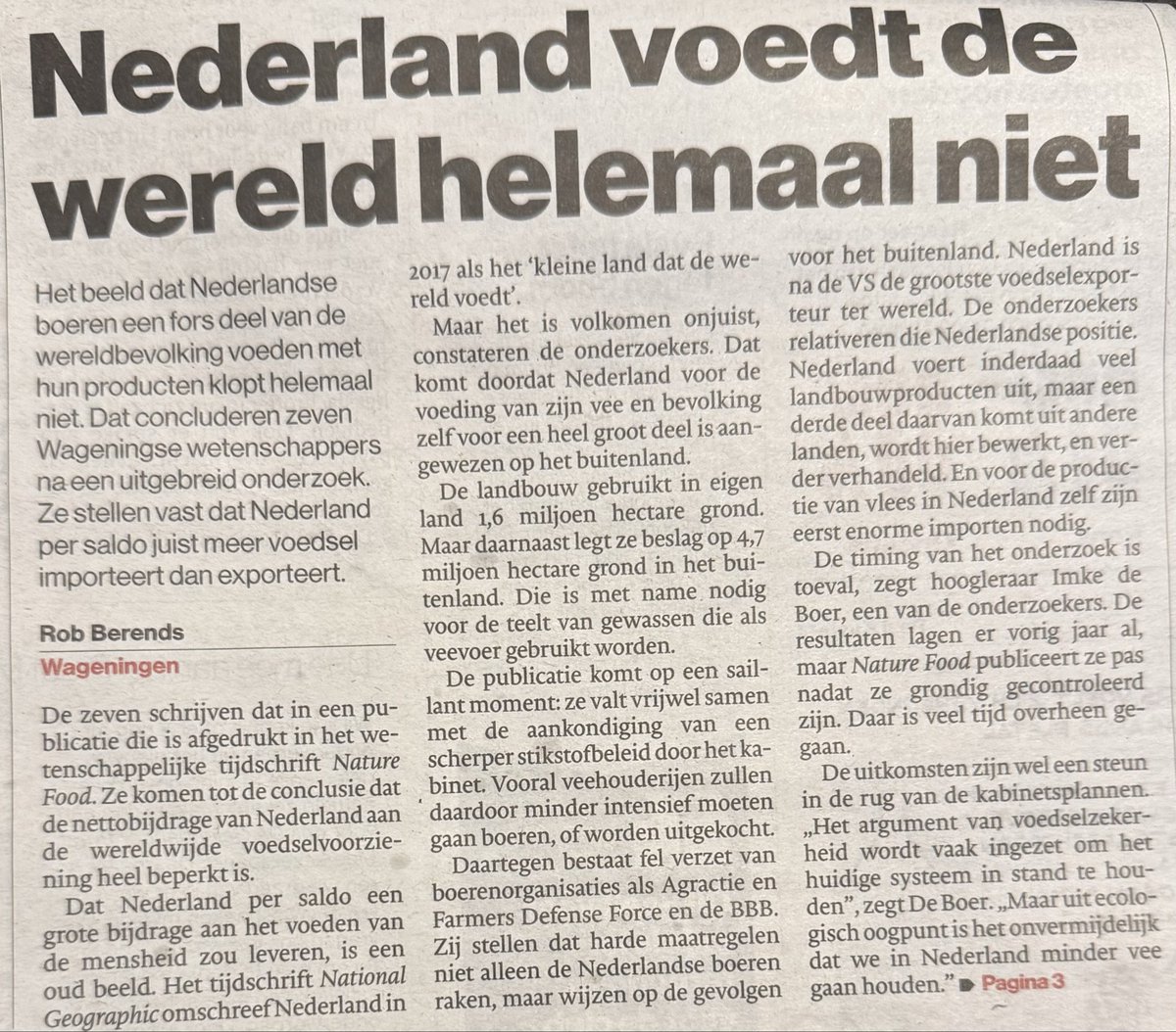 BartsTwitt's tweet photo. Dit is duidelijk toch? Als we niet de wereld voeden dan kan het ook wel een heel stuk minder dus https://t.co/6SAkoMH6ro