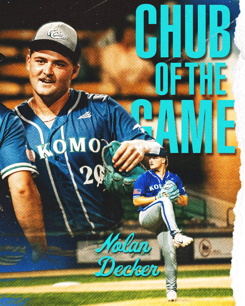 kokomochubs's tweet photo. Nolan Decker is your Chub of the game after closing out tonight’s game‼️ 
#gochubsgo #gethooked https://t.co/3VZ4r6g6wr