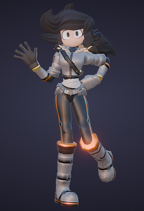 ChachiStudios's tweet photo. Another moment, back from hibernation. The whole week I've been working on private commissions the whole week, But now I got some time to work on my OC model (And an extra Tessa model) :3 #murdedronesfanart #Murderdrones #glitchproductions #OCArt https://t.co/EySbH1l7pP