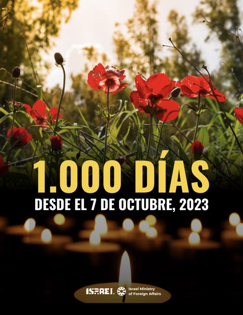 IsraelinBolivia's tweet photo. Hace 1.000 días, a las 6:29 de la mañana, terroristas de Hamás invadieron el sur de Israel, masacraron a más de 1.200 personas y secuestraron a cientos hacia Gaza.

Creyeron que podían quebrarnos.
Pero se equivocaron.

Reconstruimos comunidades, replantamos campos, reabrimos escuelas, lanzamos nuevos emprendimientos, reactivamos el turismo, avanzamos en ciencias, tratamos pacientes, creamos arte, celebramos bodas y devolvimos vida allí, donde el terror intentó borrarla.

Respondimos al odio con resiliencia, a la destrucción con reconstrucción, y al terror con vida.

A pesar de cada desafío, nos levantamos. 🇮🇱