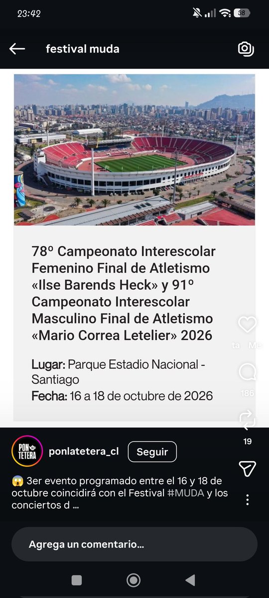 aniysofi's tweet photo. @adnradiochile Otro evento más para esos días ....claro tiene la caga en las fechas del estadio por eso ahora se lava las manos la @NataliaDucoSole  diciendo que no había nada confirmado,se le olvida que internet guarda todo. https://t.co/bGawz0ivxH
