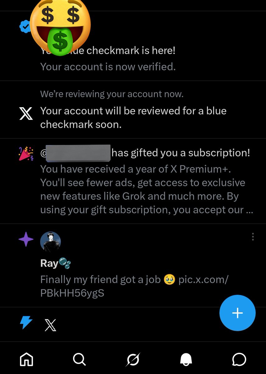 heyrealms's tweet photo. Let's talk about X Premium+ deals.

If someone offers it for under $50 run.

---

X Premium+ officially costs:

· US App Store: $490/year
· US Web: $395/year

So how are people selling it for $40?

Stolen credit cards. Chargeback → Your account banned.

---

My offer? X Premium+ for $150–200 regional arbitrage.

I buy in countries where X charges less and gift to you.

Legit. No stolen cards. Real savings.

USDC/USDT only—saves me 10%+ exchange fees.

---

The screenshot above? REAL X gift.

✅ @username only
❌ No passwords
❌ No forms

---

Stay smart. Stay verified.

#XPremium #ScamAlert #CryptoDeals #USDC #XBlue #StaySafe