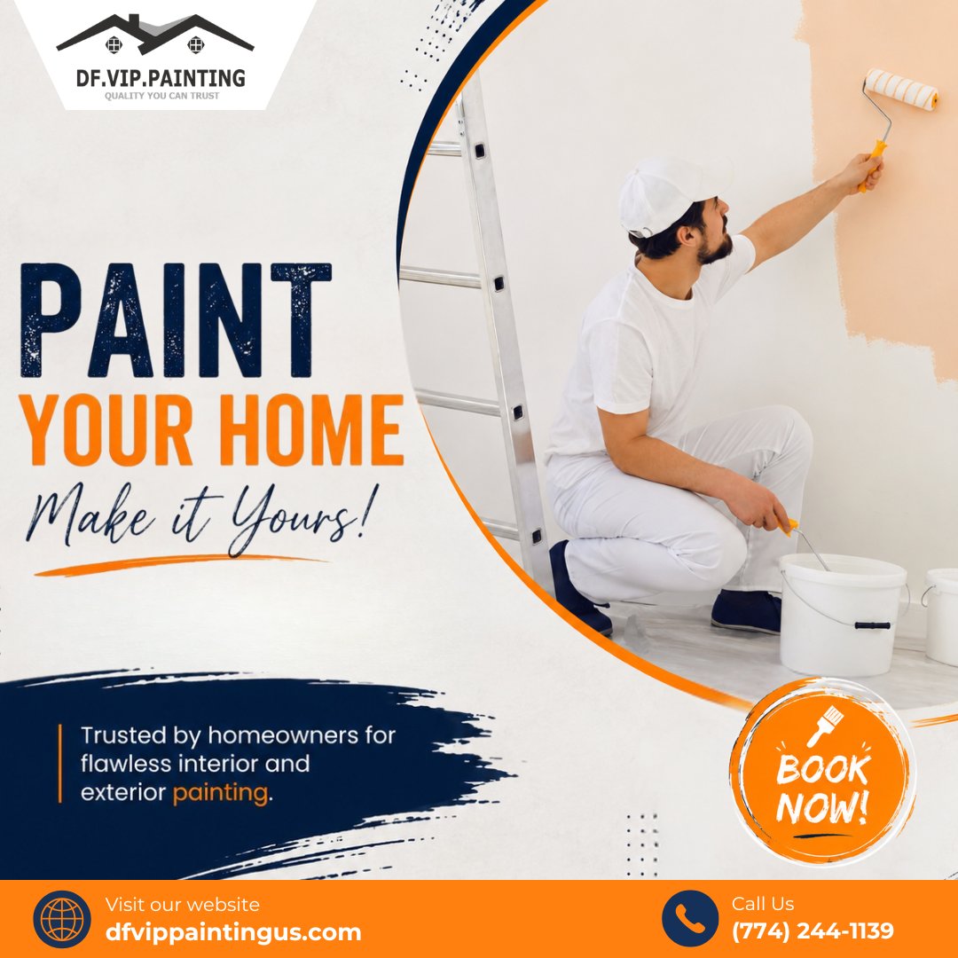 DfvipPainting's tweet photo. From flawless finishes to long-lasting results, we bring new life to every room and boost your home's curb appeal with professional craftsmanship.

🌐  https://t.co/RNhMgVo2GD
📞  774-244-1139

#HousePainting #InteriorPainting #ExteriorPainting #DFVIPPainting #HomeImprovement https://t.co/HwkAwTT5Ri