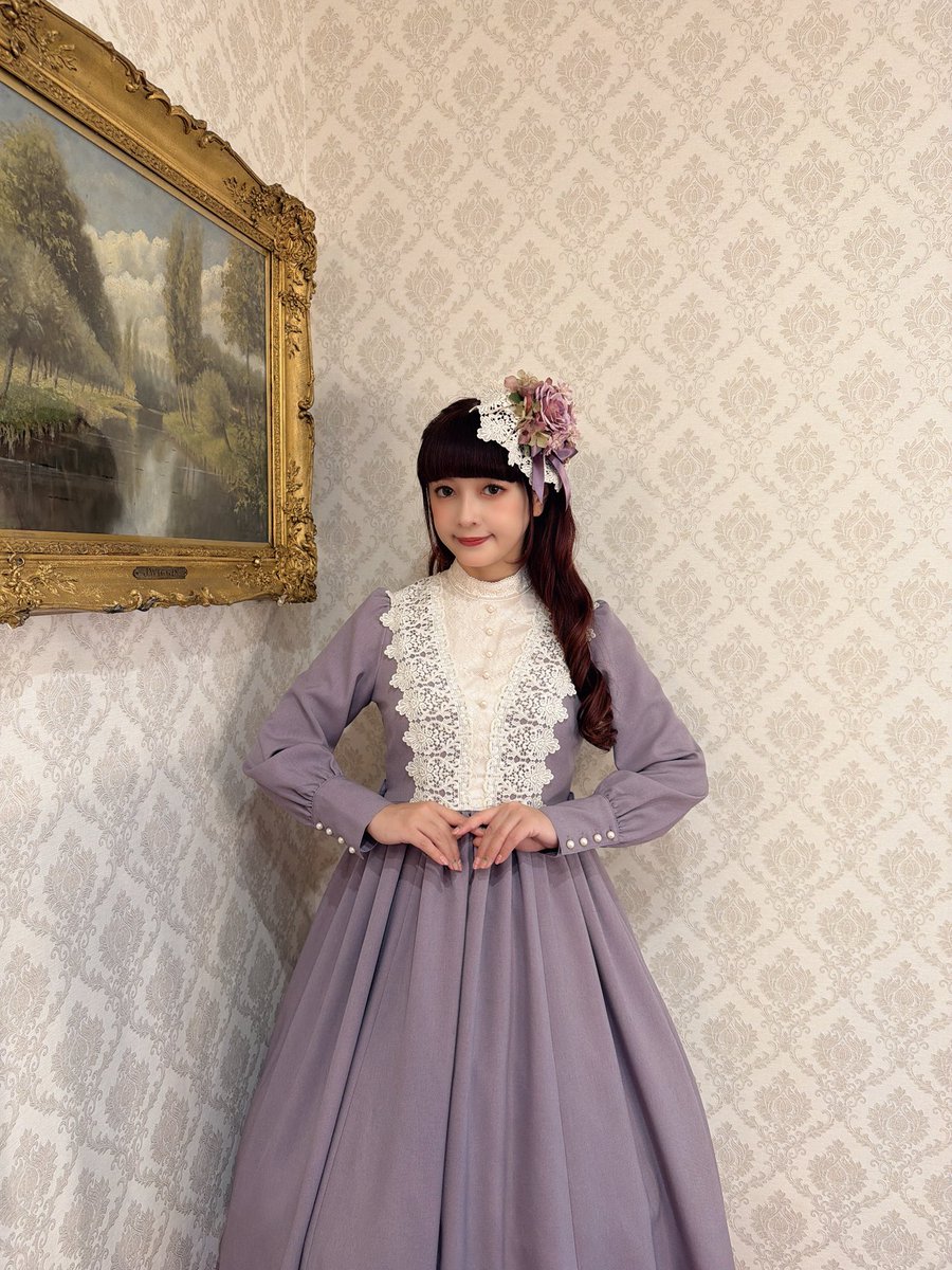 エレオノールワンピース👗🌹 💜パープル ♥️ボルドー