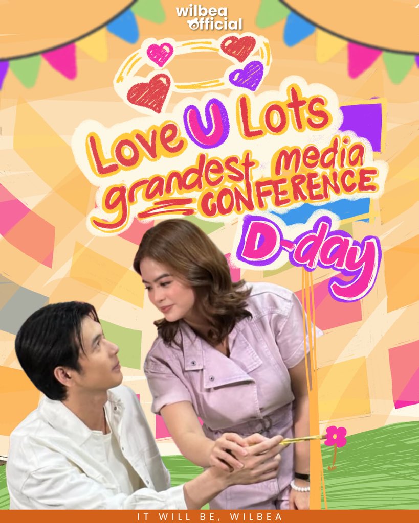 wilbea_ofc's tweet photo. READY KA NA BA MAKI-SHARON SA FIESTAHAN?

Today's more than just the Love U Lots Grand Media Conference. It also  marks the beginning of a new chapter for our Bearents and for us, Wilbears. From Golden era, nasa LUL era na tayo. 🥹🧡

If you're joining us this Friday, July 3, 2026, at 5:00 PM at the Robinsons Manila Midtown Atrium, we're so excited to see you! Make sure to tweet and tag us if you see any Wilbears ganap 🐻 

To everyone supporting from home, don't think we've forgotten about you. Join our Trending Party 12NN and let's show our Bearents that no matter where we are, we always celebrate together.

Tagline:
WILBEA GRANDEST LUL DAY

#LoveULots | #YsaTong