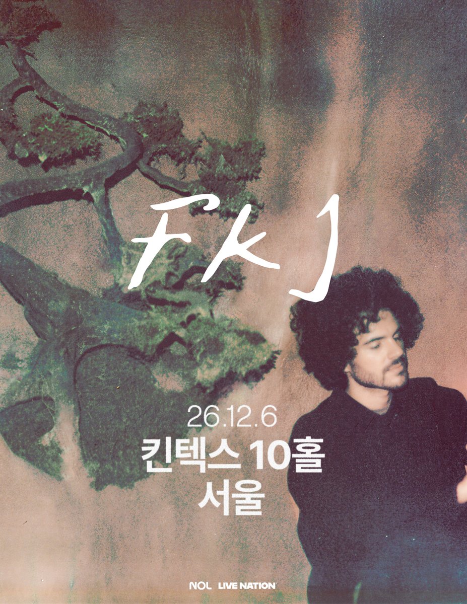 livenationkr's tweet photo. FKJ (@Fkjmusic) 내한공연
FKJ – Tyber Tour in Seoul

🗓️일시: 2026년 12월 6일 (일)
📍장소: 킨텍스 제 2전시장 10홀
▶️관람등급: 만 12세 이상 관람가

*자세한 내용은 라이브네이션 코리아 인스타그램을 확인해주시기 바랍니다.

https://t.co/E0l4py8xvi https://t.co/40K0BLObUb