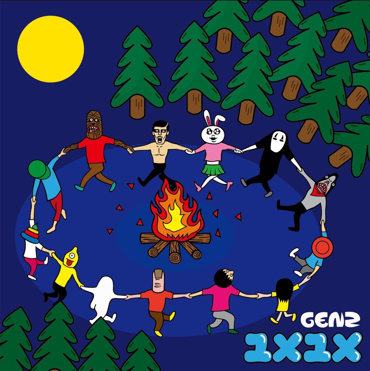 yumemura_'s tweet photo. 【NEW RELEASE】

ゆめむら×GENZ「ユメユメ」

ジャケットアートワーク公開！

デザインはPUNKDRUNKERS親方が担当！

配信開始は7/11（土）！

ぜひ楽しみにお待ちください。

#ゆめむら #GENZ #ユメユメ #PUNKDRUNKERS https://t.co/DsEYXDxpHn