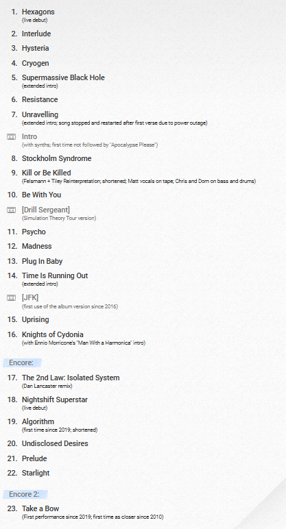 museinfo_fr's tweet photo. Setlist de Muse au Summerfest à Milwaukee https://t.co/VhtksIH0EN