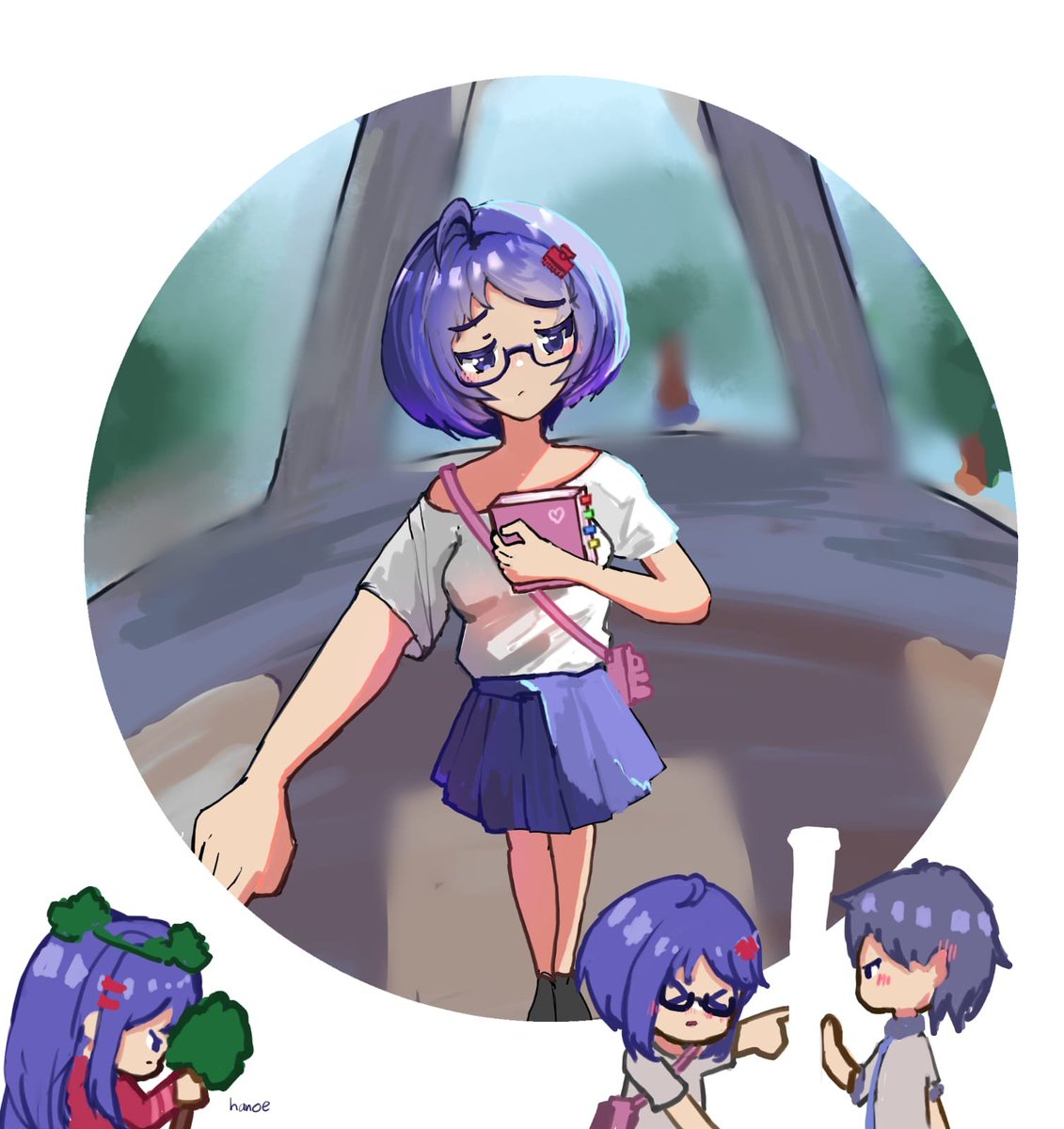 hanoneart's tweet photo. umm date.. i - i mean reading session, u want it ? 👉👈
#MiSide #illustrationㅤ #イラスト https://t.co/ZLERH2az16