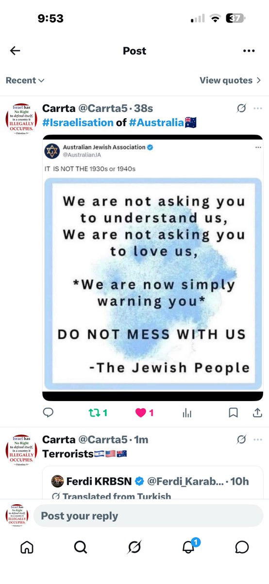 Carrta5's tweet photo. @AlboMP #Israelisation by #auspol https://t.co/fR2488XEbG