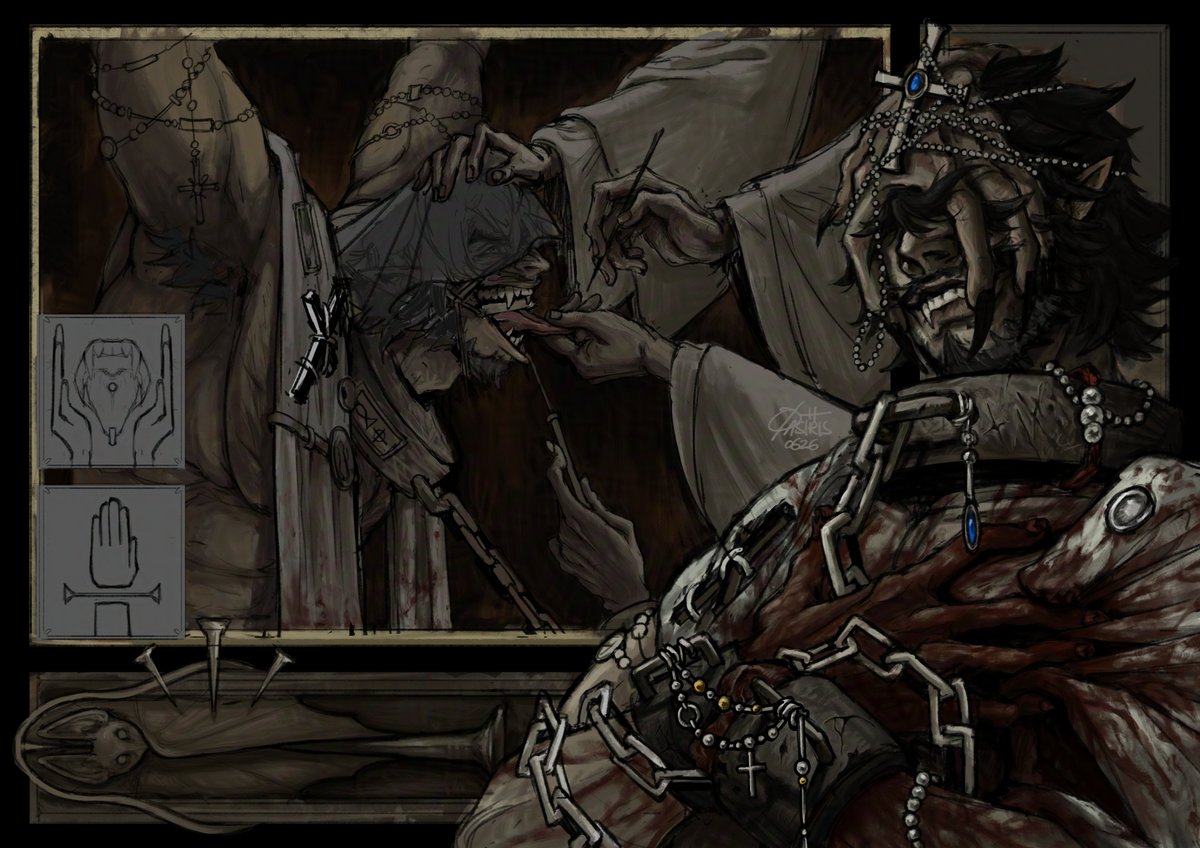 _Oasiris_'s tweet photo. Captured Drifter HC illust im not going to finish.
After years of tireless tracking and many men lost, at the peak of his notoriety and power, Drifter was finally captured by the Venators. But his capture was almost too easy, as if he wanted to be caught...
#deadlock #drifter https://t.co/7vQJtqMH9b
