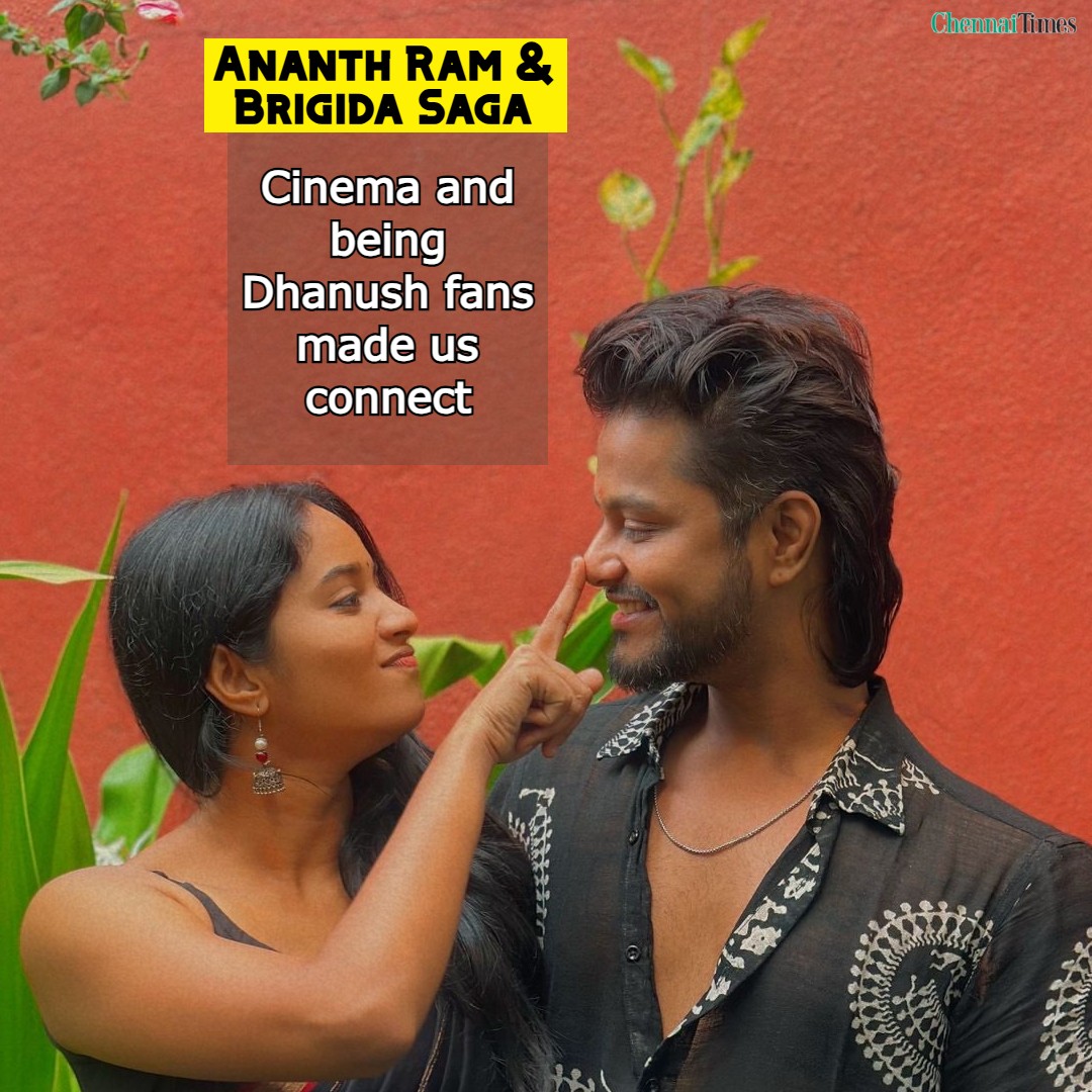 ChennaiTimesTOI's tweet photo. Days after #BrigidaSaga made their relationship official with a romantic birthday post for #AnanthRam online, the couple opens up about how their shared love for cinema and being die-hard Dhanush fans laid the foundation for their relationship.

Read more: https://t.co/KR4BmPEFNt https://t.co/8iUdrCg9nG