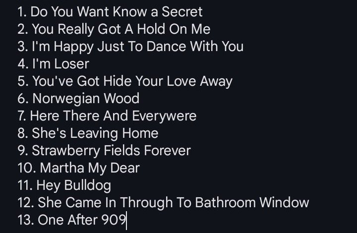 Breninbowie's tweet photo. Minhas músicas favoritas de cada disco dos Beatles https://t.co/IxcLzJST3B