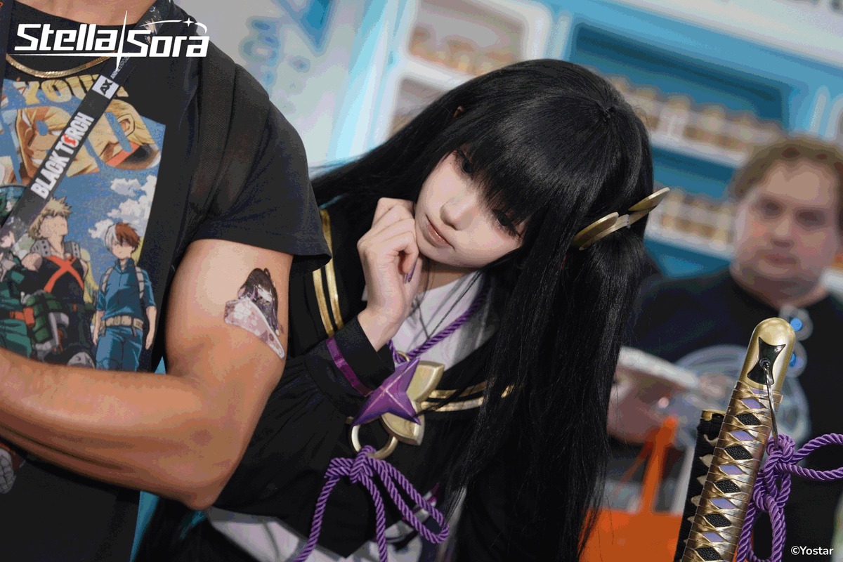 StellaSoraEN's tweet photo. Dear Tyrant,

What an amazing start! Thank you to everyone who visited our booth on the first day.
We're so excited to meet even more of you in the coming days!

#StellaSora #Yostar #AX2026 https://t.co/7Pzt40By0s