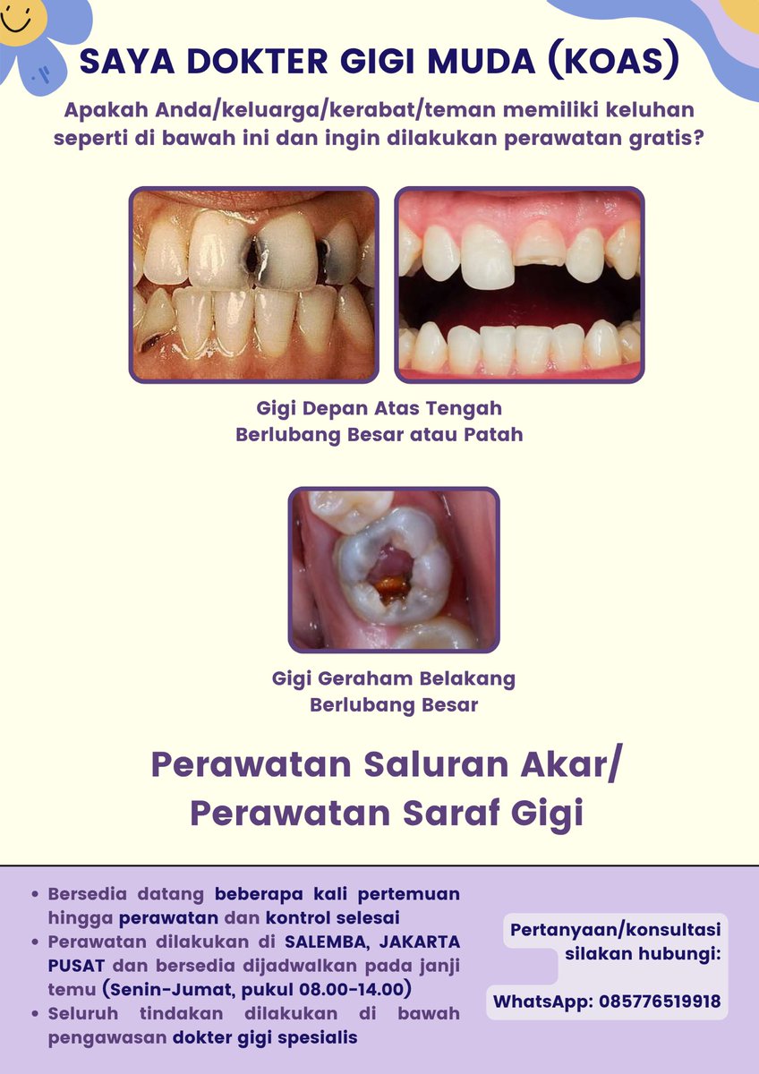 martellians's tweet photo. apakah ada yang punya keluhan gigi patah atau berlubang besar seperti gambar dan ingin dilakukan perawatan gratis, boleh dm dan fotokan giginya yaa #zonauang https://t.co/NpBDZBXa2C