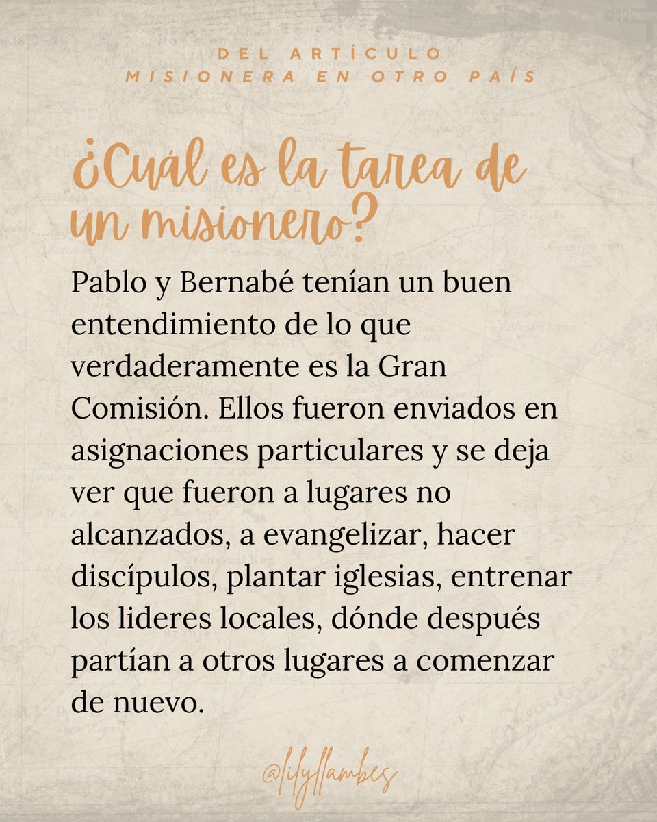 lilyllambes's tweet photo. Del #Articulo: Misionera en otro país
El misionero es llamado por Dios para una tarea que corresponde con la Gran Comisión. Consejos si estás siendo llamada a las misiones... continuar leyendo ↓
https://t.co/0jtCeO0isd
#ministerio #misiones #misionera #grancomision #naciones https://t.co/SQJFVDYPIv