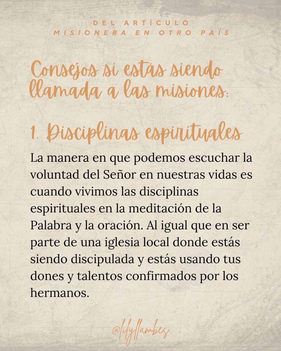 lilyllambes's tweet photo. Del #Articulo: Misionera en otro país
El misionero es llamado por Dios para una tarea que corresponde con la Gran Comisión. Consejos si estás siendo llamada a las misiones... continuar leyendo ↓
https://t.co/0jtCeO0isd
#ministerio #misiones #misionera #grancomision #naciones https://t.co/SQJFVDYPIv