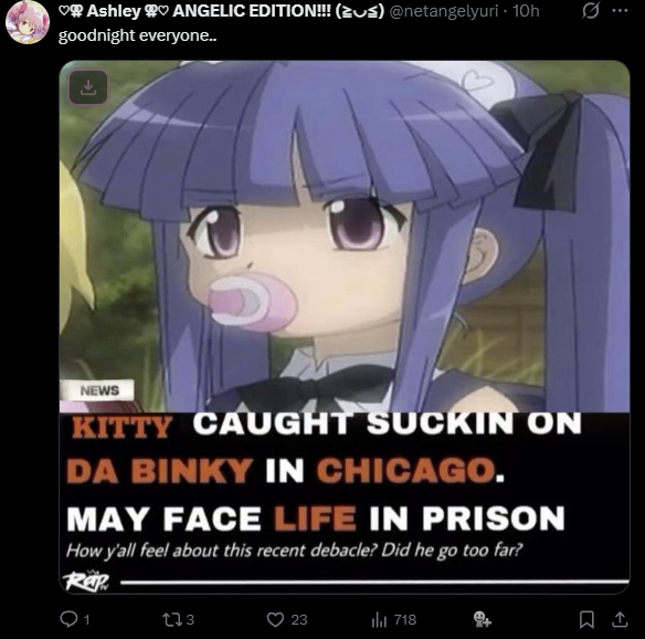 FlatchestMoe's tweet photo. nigga your last tweet is literally one of the lolis ever, with a randoseru and pacifier while being in a maid costume https://t.co/W3UXHeyDS8