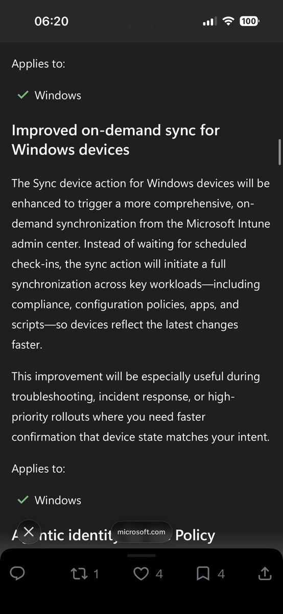 Mister_MDM's tweet photo. @IntuneSuppTeam @MSIntune Does that mean i am allowed to talk about it :)? https://t.co/JPw8KACrCQ