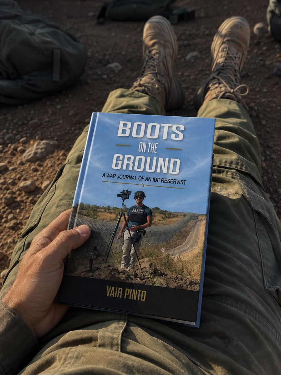 realyairpinto's tweet photo. On October 8, I left my wife and three young children to answer the call to serve in the IDF Reserve.

Boots on the Ground is my personal war journal—an honest account of faith, fear, sacrifice, and hope from the front lines.

If you’ve followed my journey, this is the story behind the headlines. 

📖 Want a copy of Boots on the Ground?

https://t.co/1Ay8SiRPpW 

📖 Pre-order now — link in bio. #book #israel #yairpinto #warjurnal #bootsontheground