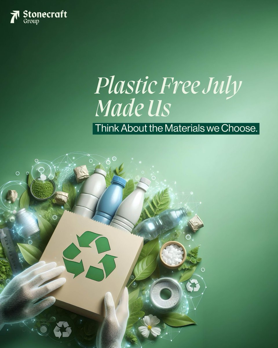 stonecraftgroup's tweet photo. Plastic Free July is a reminder that every material decision has consequences. In construction, those consequences last for decades.

What is one small material swap you have made in your own life that you are proud of? https://t.co/H0ZUQu1870