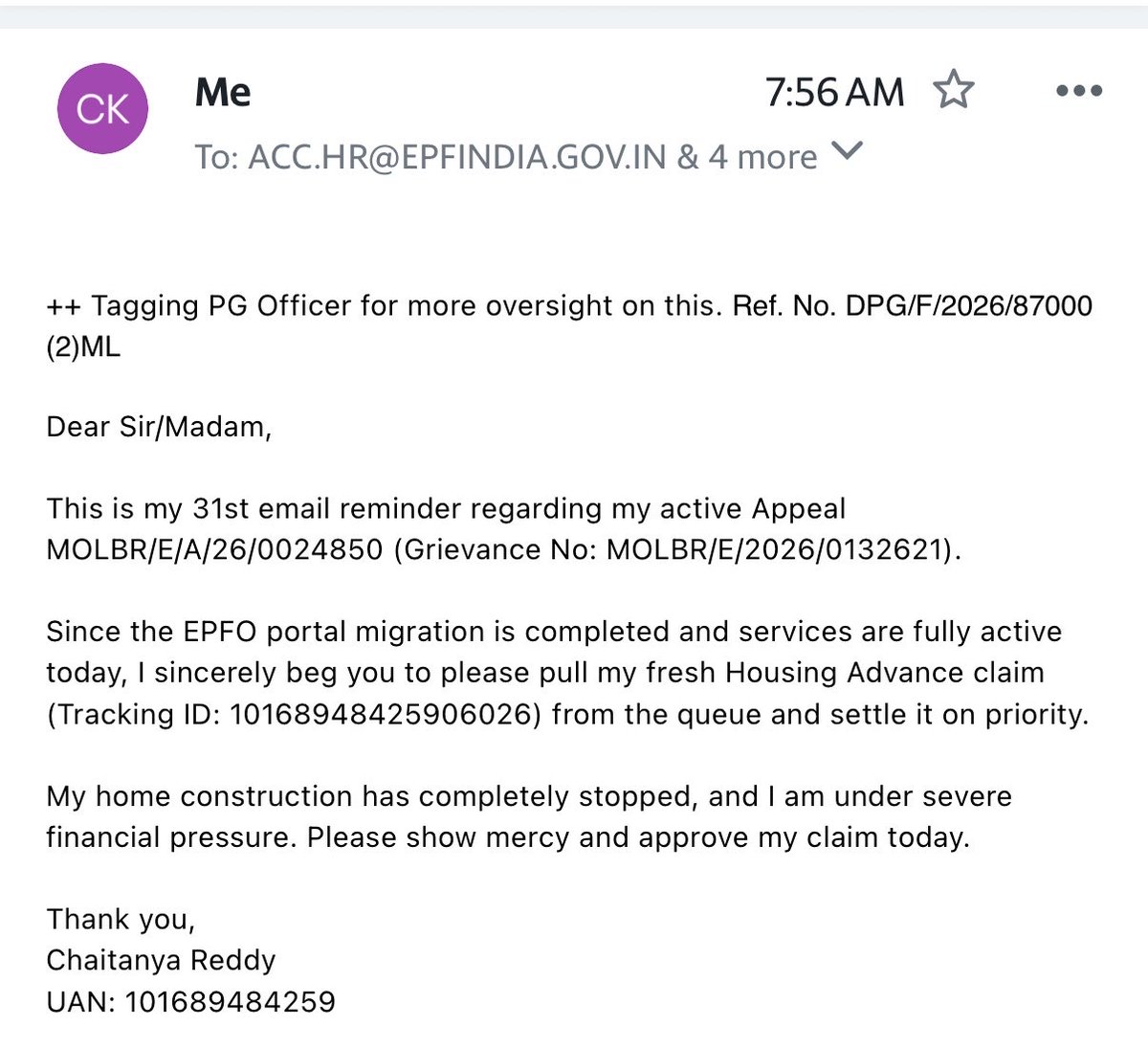 YSRCP_RTS's tweet photo. Can you explain why my claim is still stuck in the same status? 

How many times should i beg you for my own money? 

@officialepfo @epfoggn_central @EpfoGurugram @LabourMinistry https://t.co/CKE7l3NN5q