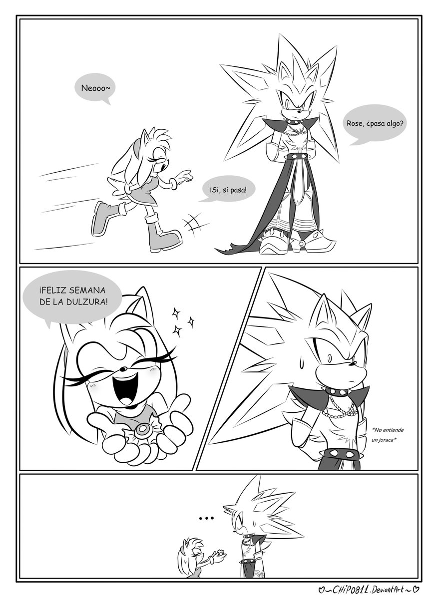 Chipo811G16's tweet photo. Comic "Semana de la Dulzura"- este comic debió salir hace 1 año atrás, pero como se me pasó la fecha me espere todo un año🥲, pero aquí esta 😅 #metamy #AUmetamy #amyrose #metalsonicorganic #metalsonic #humor #neometalsonic #comic https://t.co/6UGAu6IxnK